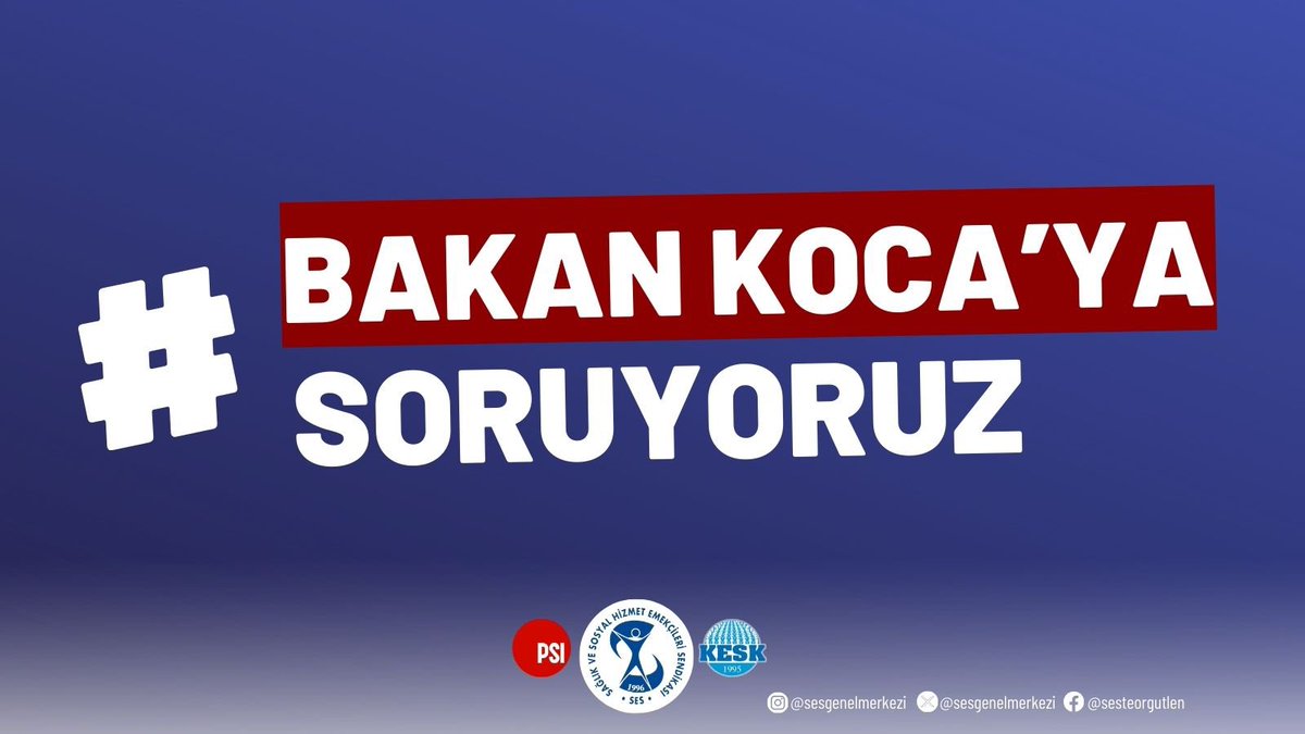⁉️Sayın Bakan <a href="/drfahrettinkoca/">Dr. Fahrettin Koca</a>;

Bırakın herkes mesleğini icra etsin. Her meslek grubunda ciddi istihdam eksikliği  olduğunu çok iyi biliyorsunuz. Atama bekleyen yüz binlerce meslek mensubu var.

OECD ortalamasına göre tüm meslek mensubu grupları için yeterli düzeyde yeni atama