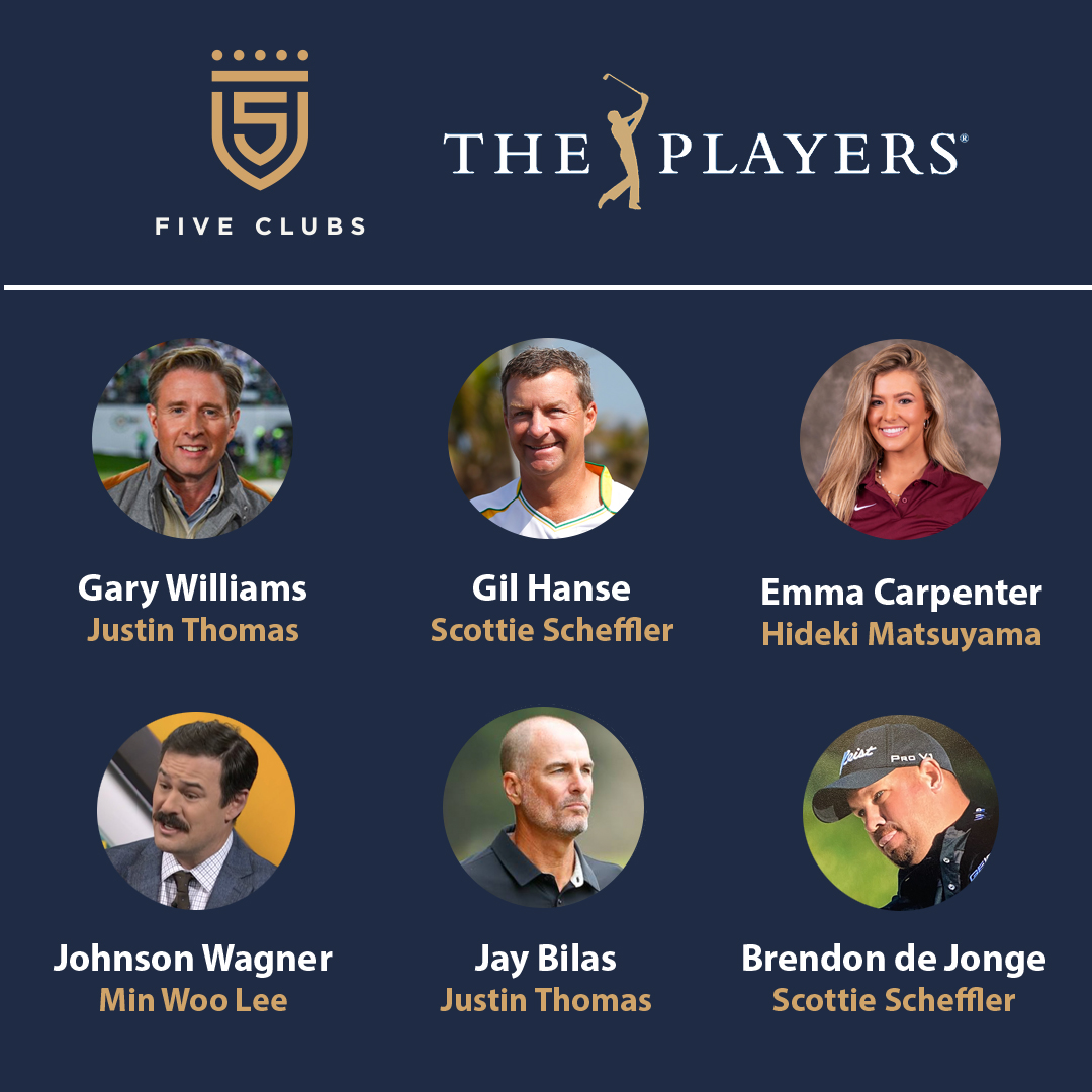 It's a big field for @THEPLAYERS and our team is mostly going with some familiar faces. @Garywilliams1Up | @emmmacarpenter | @JayBilas | @johnson_wagner | @BrendonDeJonge | #GilHanse