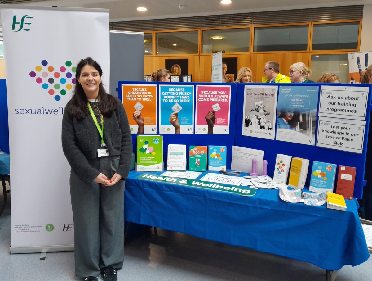 Thanks to everyone who stopped by our sexual health promotion stand at @svuh health fair today! We were delighted to chat to staff about our training programmes and campaigns. Visit sexualwellbeing.ie for more information. @_respectprotect @HsehealthW
