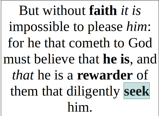 okneilj's tweet photo. This verse from Hebrews 11:6 was shared by a  correspondent of mine in Dec 1998. At the time I had turned my back on God. 25 years later, in a period of much emotional turmoil, the same verse was featured in a relaxing music video randomly selected by a media app. He sustains me. https://t.co/MJhtu5Osnv