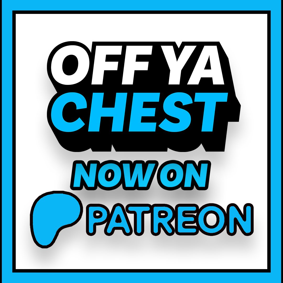 offyachestcast's tweet photo. WE’VE REBRANDED ‼️

SPREAD NEGATIVITY is no more and the future of the podcast is OFF YA CHEST

Not only have we changed our name but we’re also putting out a PATREON EXCLUSIVE EPISODE EVERY THURSDAY for as little as £3 a month

Get involved! Link in the bio ⬆️ https://t.co/sbI9dH4KFa