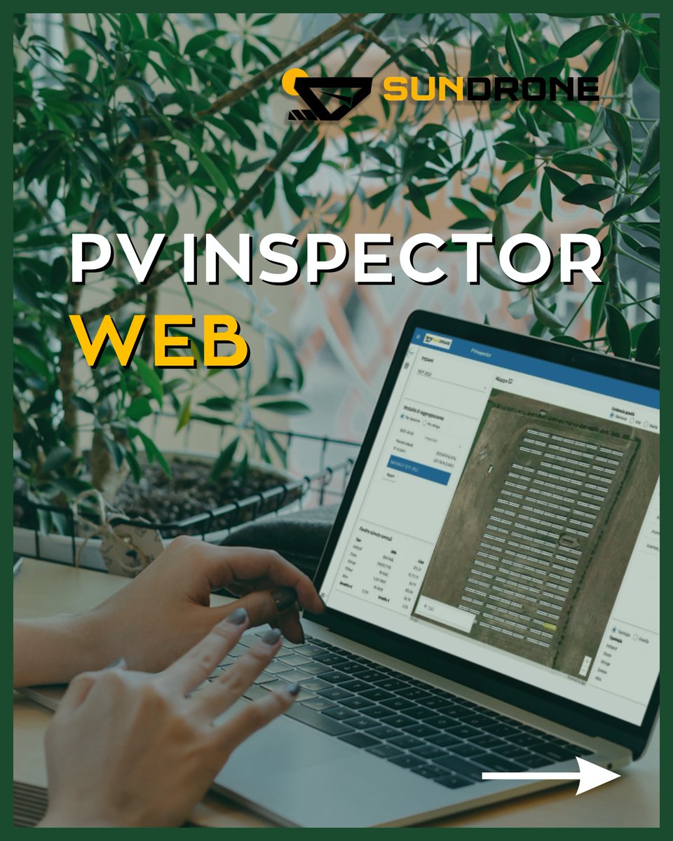 SundroneItalia's tweet photo. Oggi esploriamo il nostro portale web: PV INSPECTOR WEB 
#Fotovoltaico #pannellisolari #GreenTech #sostenibilità
#economiacircolare #ispezioniaeree #Termografia
#impiantifotovoltaici #impiantofotovoltaico #dji https://t.co/3wLh70myKI