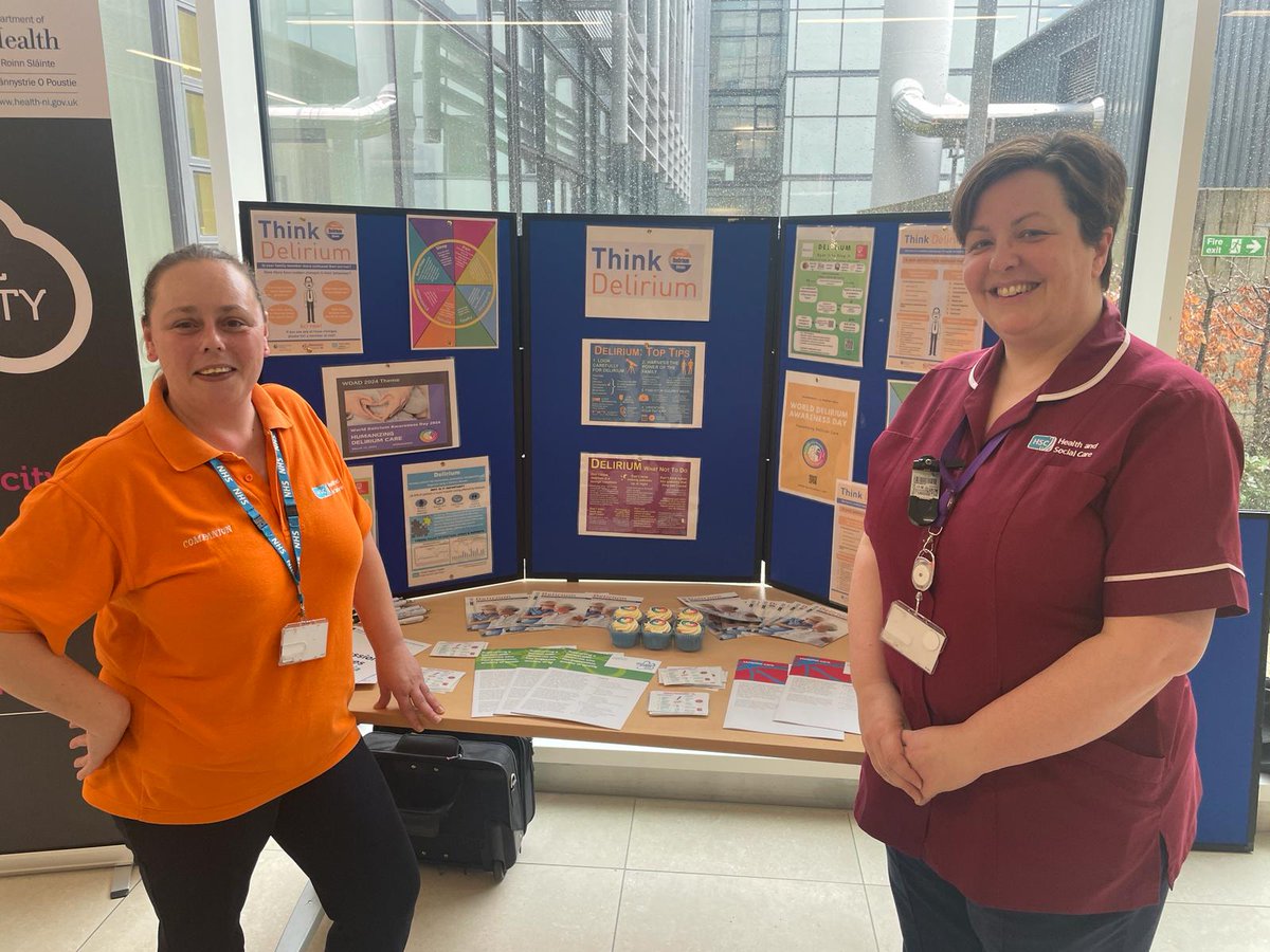 It’s #WorldDeliriumDay, let’s shed a light on a condition too often overlooked. Safe and Effective Care Nurse, Karen Craig & Dementia Companion, Tracy Hussein have been raising awareness on the signs, symptoms and crucial need for timely intervention 🧠📖 Thank you ✨