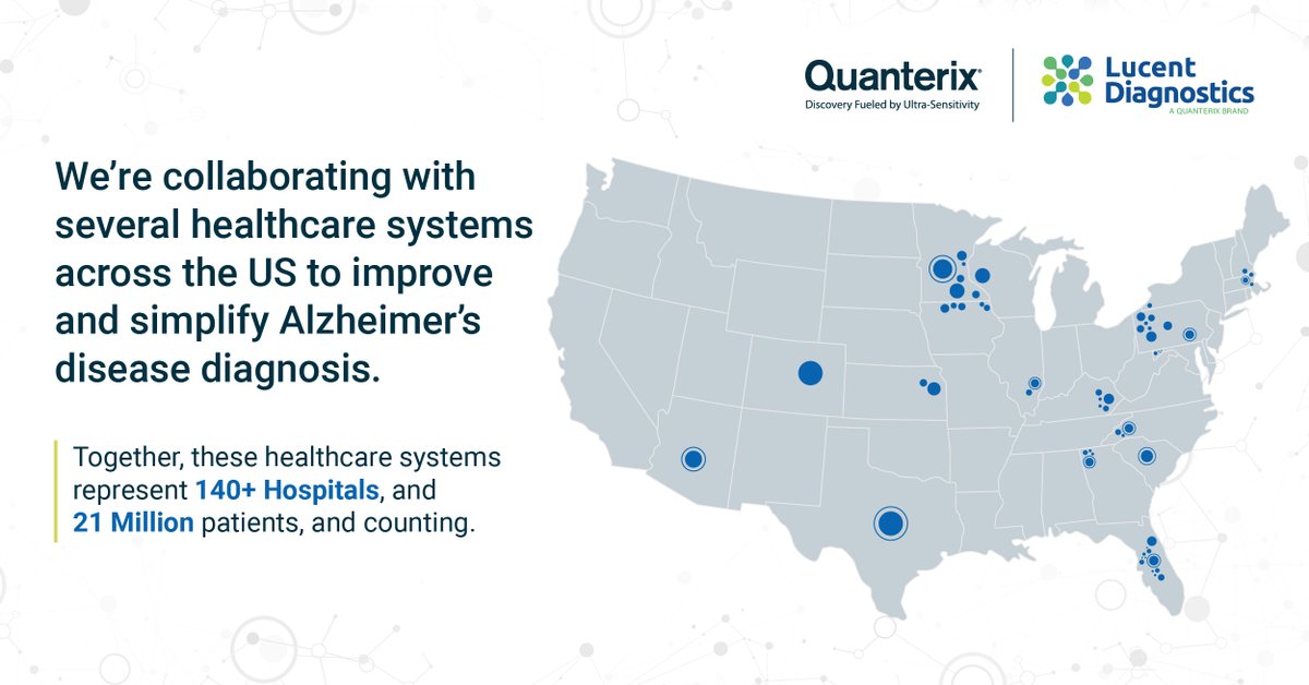 Did you hear the news? 🧠 Quanterix is proud to advance access to high-accuracy Alzheimer's disease testing through our collaborations with multiple health systems. Learn more about this exciting collaboration: bit.ly/48RAiUP #AlzheimersTesting