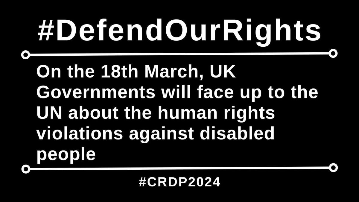 Dis_PPL_Protest's tweet image. #CRPD24

Defend Our Rights 
On 18th March 2024 UK Governments will face up to the UN about the human rights violations against disabled people