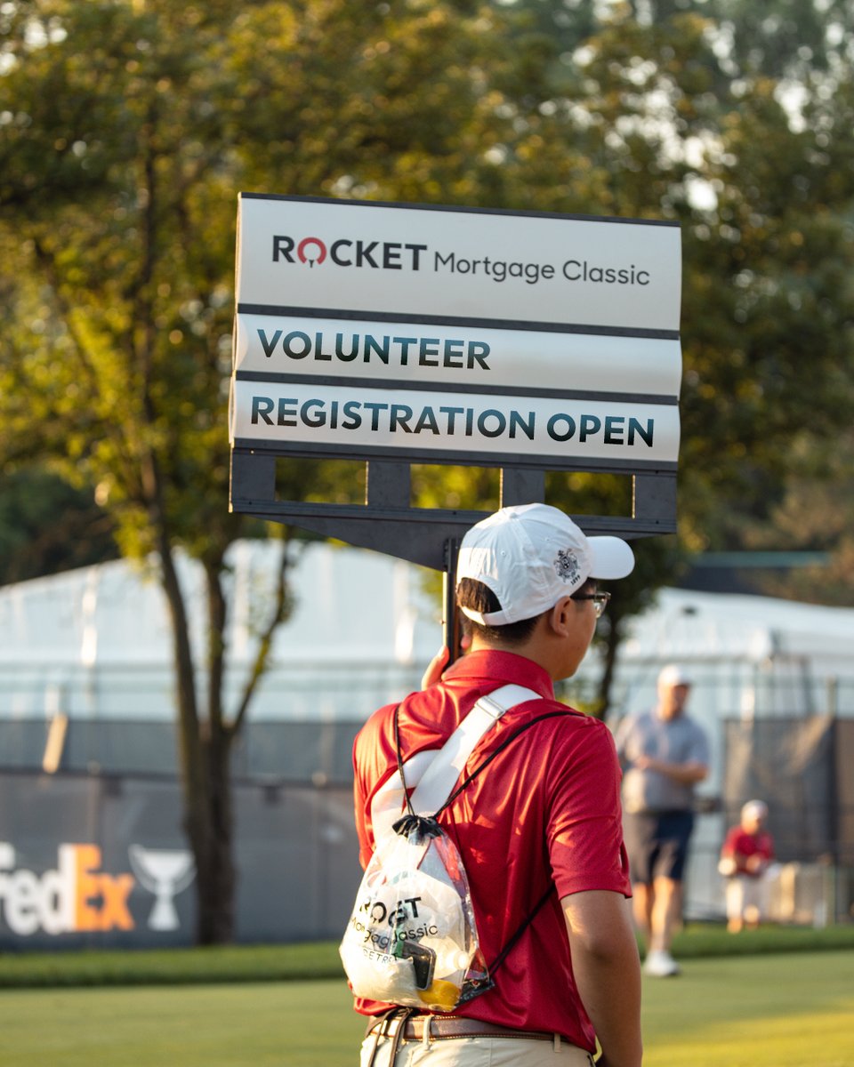 Volunteer registration for the 2024 #RocketMortgageClassic is now open! Visit trusteventsolutions.com/event/112/home to be a part of this year's event.