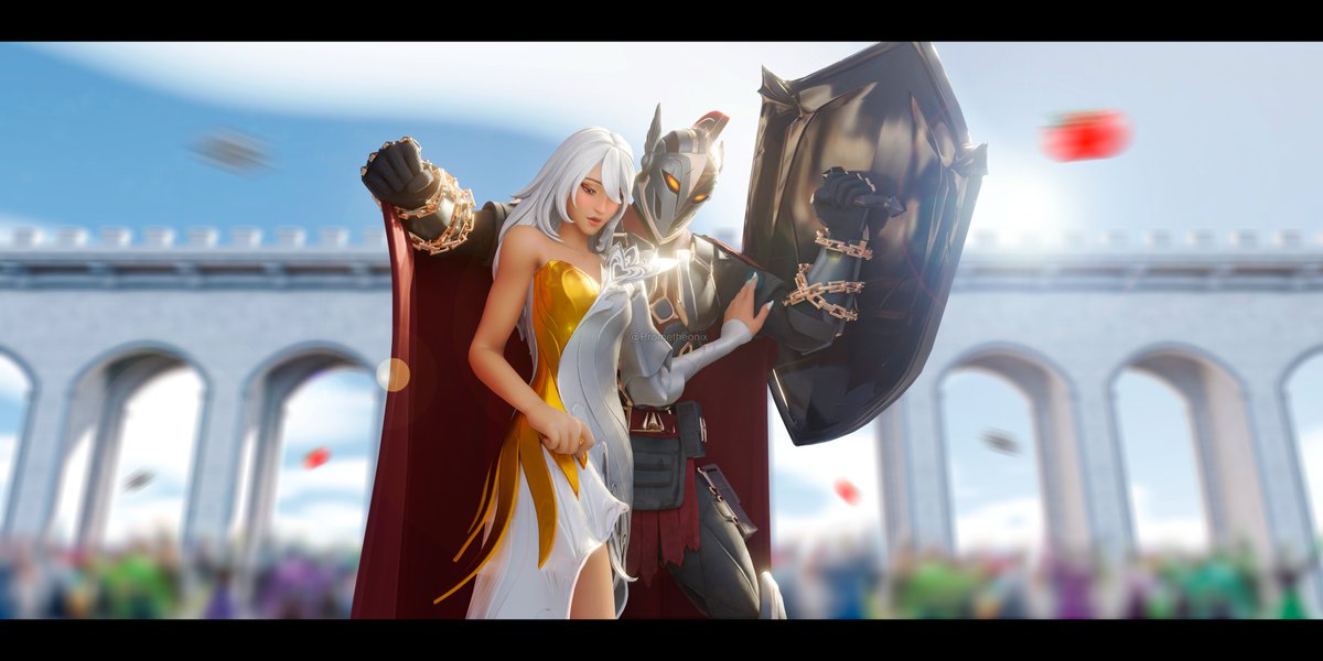 Prometheonix's tweet photo. Aphrodite &amp; Ares

(Inspired from "Guard" by Wlop)

#Fortnite #FortniteArt #FortniteMythsandMortals https://t.co/7L9fza5LMM