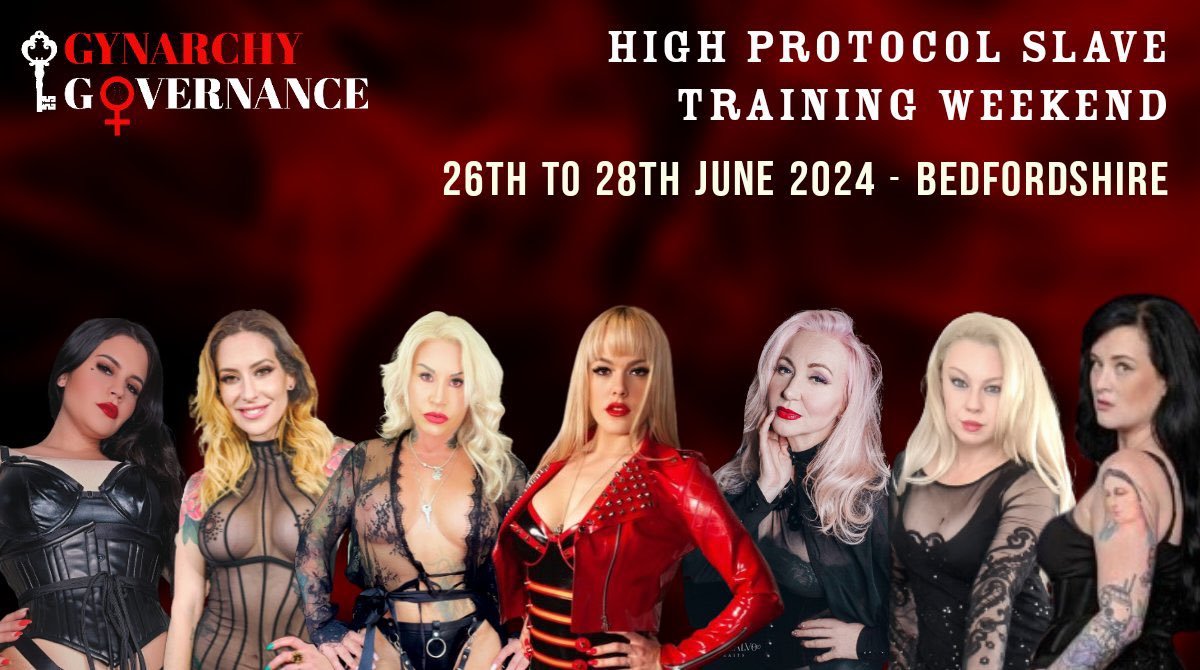 I'm very excited to join the elite, world-renowned Dominatrices of @GGovernance3 for 2024. 26-28 June - Bedfordshire, UK More info & slave booking: mistress-tess.co.uk/gynarchy-gover…