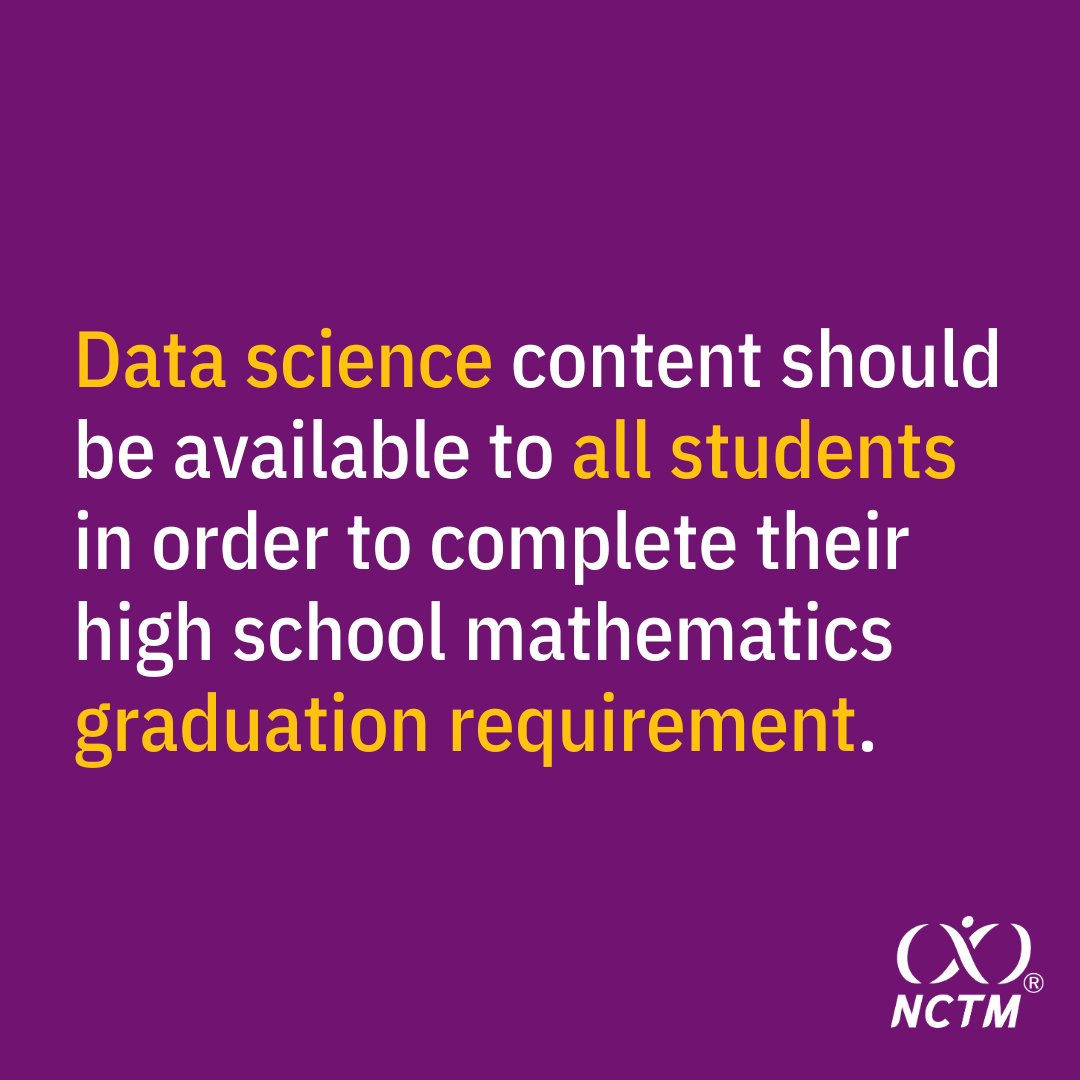 NCTM's tweet image. Our position statement on Teaching Data Science in High School is out now: nctm.link/hKExX

Join us on April 18 for an engaging webinar designed to enhance your #math classrooms with rich #data experiences: nctm.link/vfjRI

#mathstat #statistics #iteachmath #mtbos