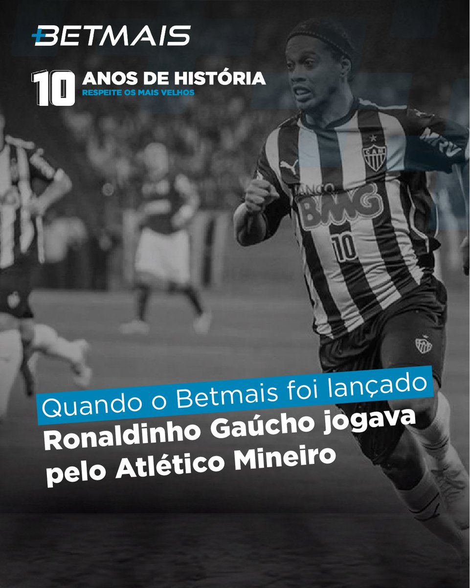 Betmais's tweet photo. Você sabia que quando o Betmais foi lançado, o Ronaldinho Gaúcho ainda jogava pelo Atlético Mineiro. 

Cadastre-se no https://t.co/3gWYwyFv8R, o primeiro do Brasil.🏆

#Betmais #Pioneiro #RonaldinhoGaúcho #Futebol #AtléticoMineiro #aposta #bet https://t.co/3jweAxWiTb