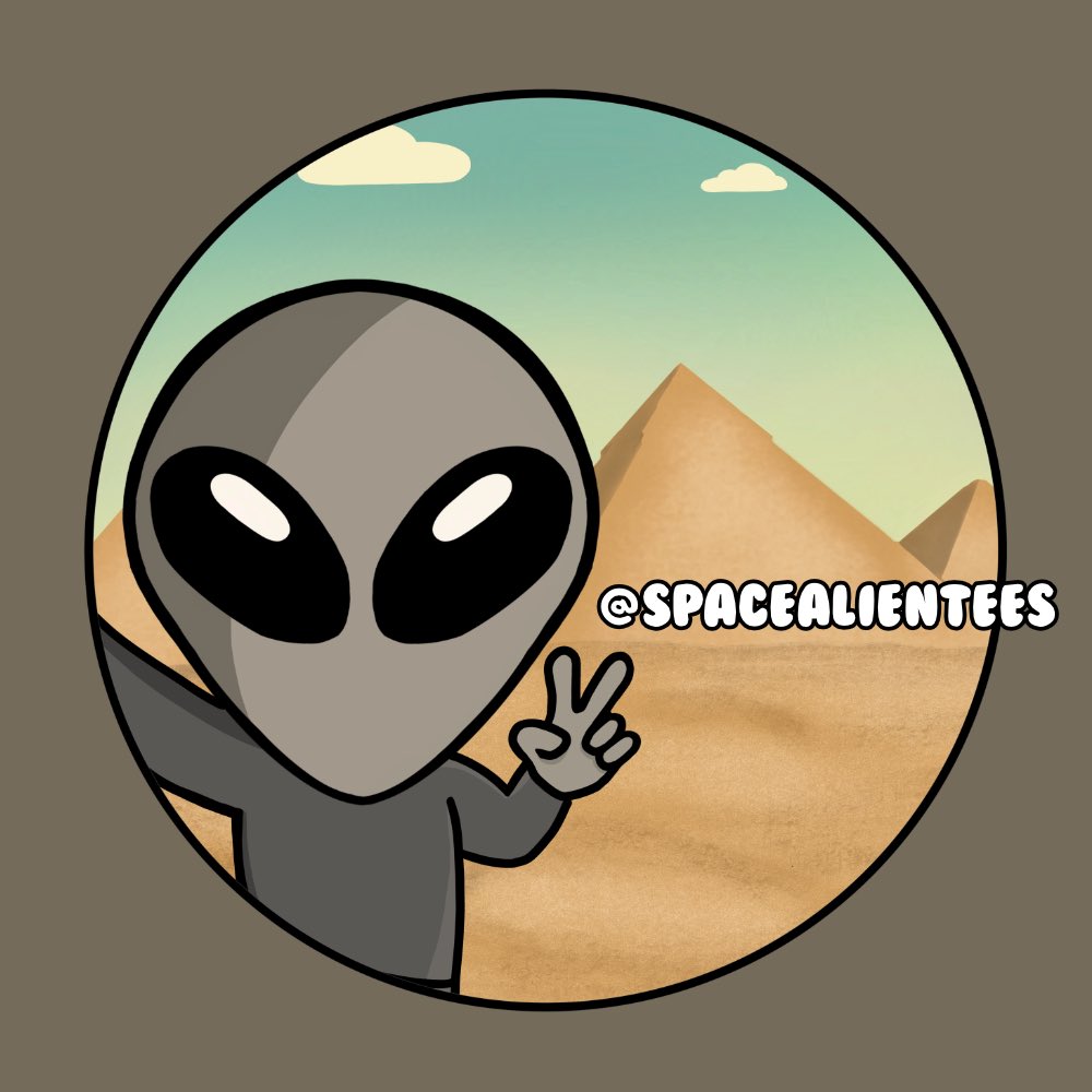 SpaceAlienTees's tweet photo. ‘Space Alien Selfie With Pyramids’ Art. 

This and more on RedBubble and TeePublic:  

https://t.co/opfioZf0qj

https://t.co/Pb6TPfgd6U

#spacealiens #graphictees #graphictshirts #cartoon #art #grayalien #ArtistOnTwitter https://t.co/xIooVXT9Qc