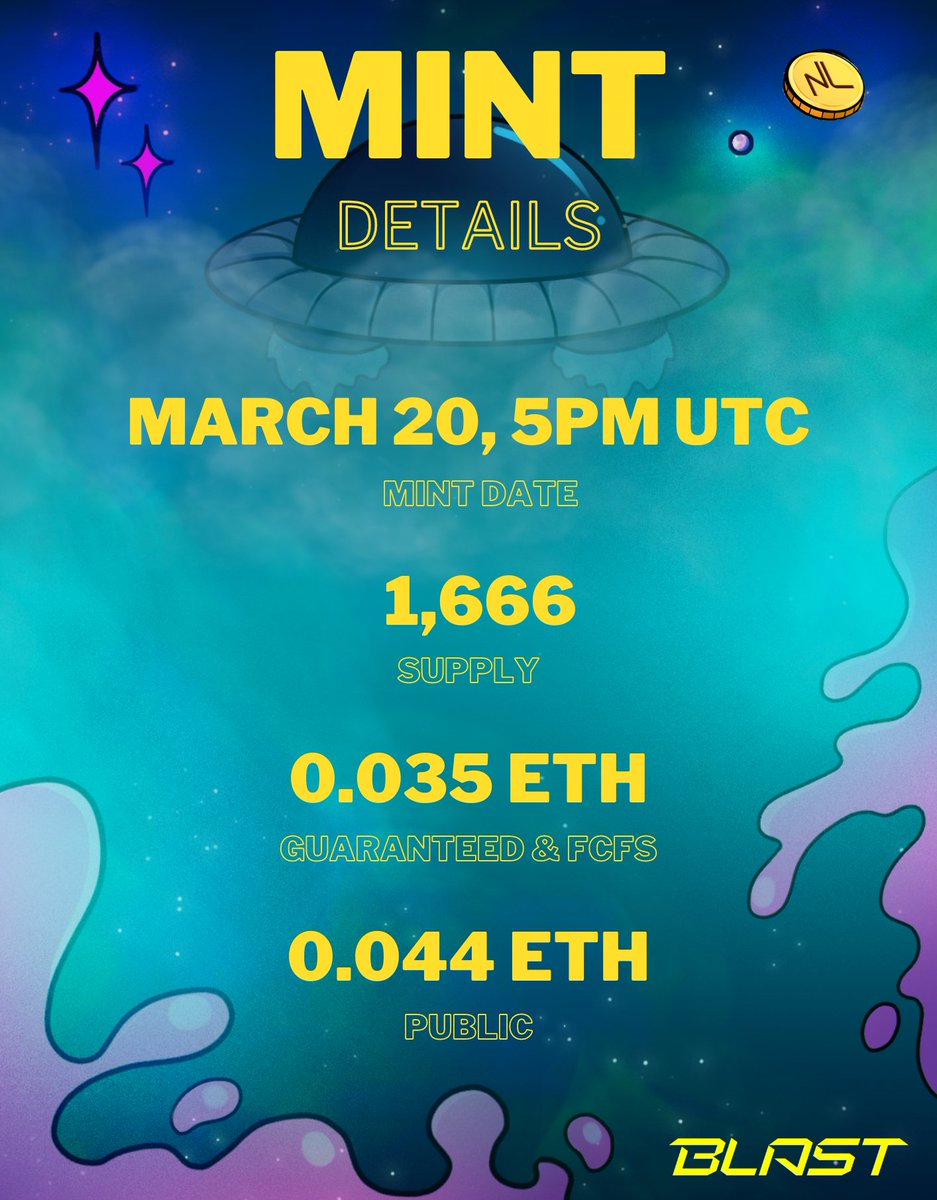 Mint Date Unveiled! 🚀

Thrilled to announce that our mint date is set for March 20th at 5PM UTC. Get ready for an exhilarating journey with Space Nomads!

Mint windows for varying phases along with detailed breakdown of WL numbers will be announced prior to mint for full