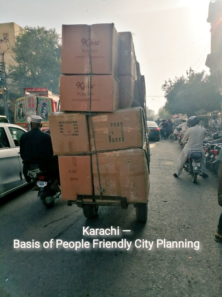 The handcart-based transportation system serves as a primary mode of goods movement within Karachi's Central Business District (CBD), encompassing prominent markets such as Jodia & Bolton. This informal sector sustains employment for a substantial workforce. 1/2 #UrbanGovernance