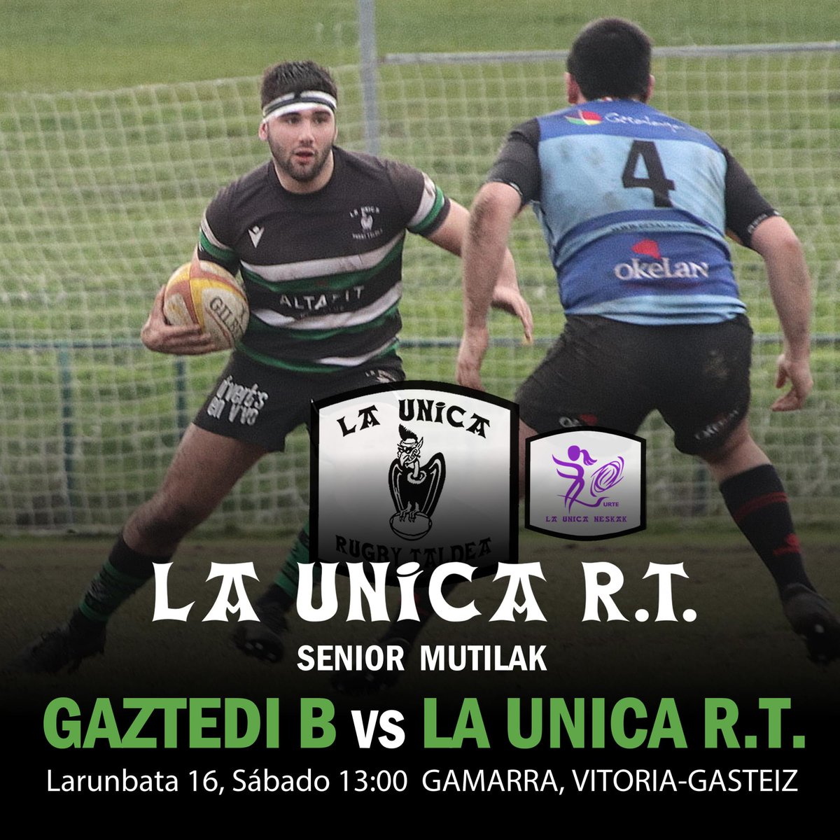 LaUnicaRugby's tweet photo. 📆🏉 CARTELERA DEL FIN DE SEMANA | ASTEBURUKO KARTELDEGIA
@ElorrioRugby, @zarautzrugby, @GAZTEDI_RUGBY, @rugbyberabera, @ORDIZIARUGBY.
#taldeagara
#aupalurt
#AnimatuEtaBultz
@altafit @AfflelouLaLinea Apartamentos Zabalarena
@naparugbi @UNavarra https://t.co/lcG1jdujpA