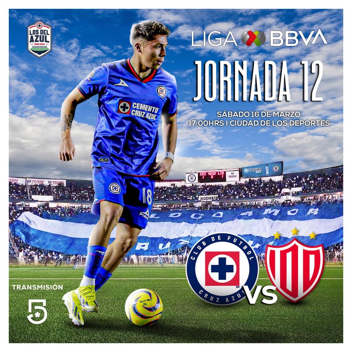 ¡A REENCONTRARNOS CON EL TRIUNFO! 🚂 #CruzAzul recibe a Necaxa con algunos conocidos, ahora de rivales... ⌚ Partido a las 5 pm, como en los viejos tiempos.