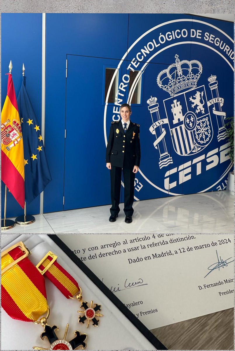 hergobe's tweet photo. Gracias a @peritecno por la medalla de #ciberdefensa que con tanta ilusión he recibido en el #cetse Seguimos en la lucha contra la #cibercriminalidad orgullo de ser @policia https://t.co/UB4H8vq9BH