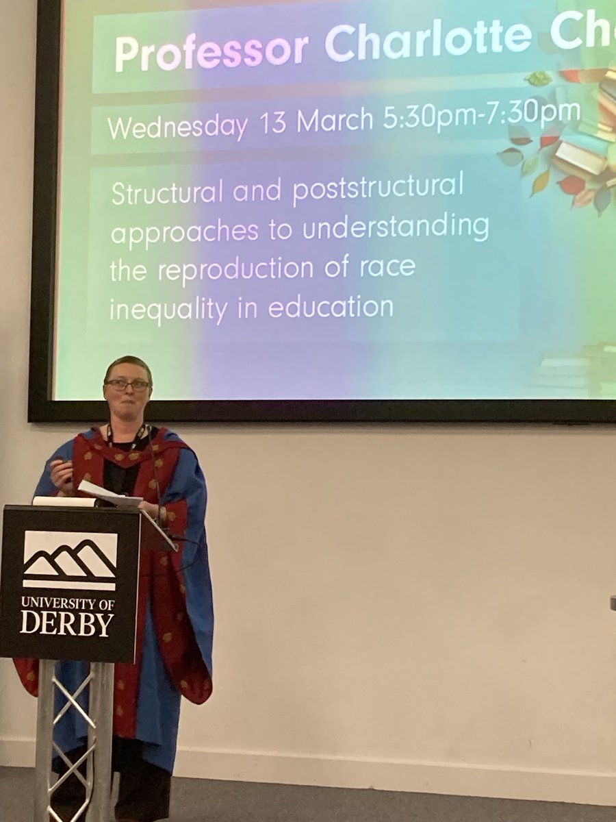 Delighted and honoured to be hosting Prof Charlotte Chaddertin’s ⁦inaugural lecture this evening ⁦<a href="/DerbyUni/">University of Derby</a>⁩