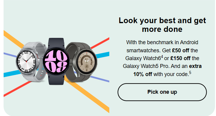 N300RKY's tweet photo. @SamsungUK Day 3 of waiting beyond the initial 45 days for my Galaxy Watch6 that I should already have.

Your promotions say there is stock issues but there is plenty enough stock to do offers on the watch on your store? Tell me when does this become a trading standards issue? https://t.co/aoRaXzU9pu
