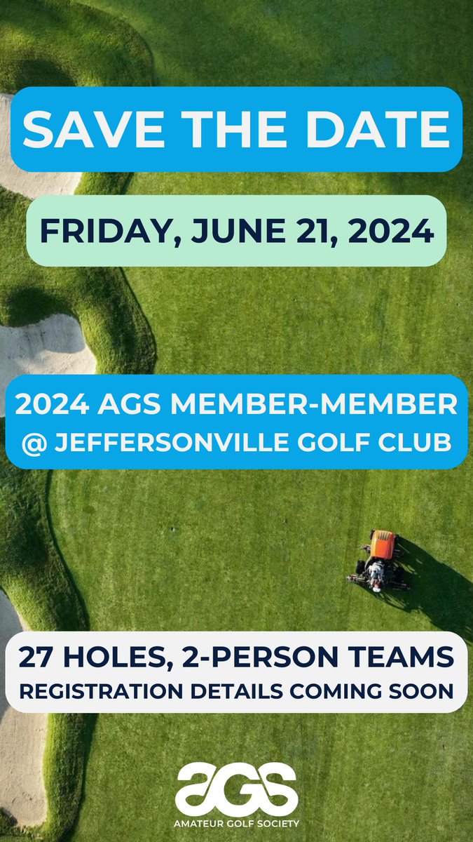 Save the date! We are hosting our first ever AGS Member-Member event at @JeffersonGolfPA on June 21st, open to all AGS Members.

*Registration details coming soon. AGS Premium members will have priority access to register for this event.

@GAofPhilly