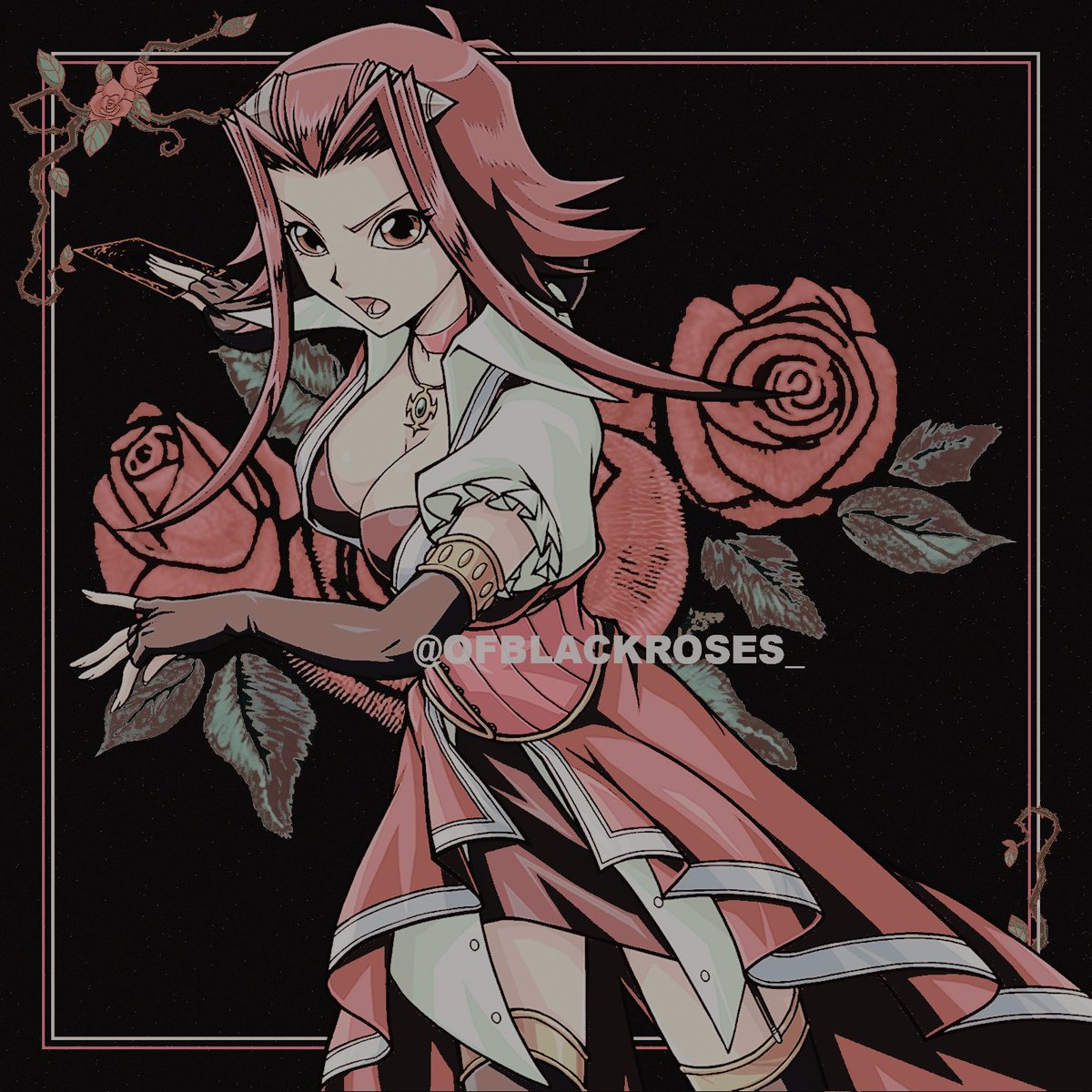OFBLACKROSES_'s tweet photo. @TachyonBarian — out my Black Rose Dragon!!"

Upon stating it, Ruddy Rose Dragon violently roared and thrashed, exploding and shedding its skin to reveal its former form beneath. The cast-off petals gently descending to the ground as Black Rose Dragon came into view, a — https://t.co/JQ99AKzP1o
