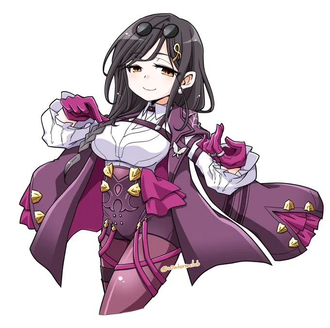 ラフすぎて恥ずかしかったので大急ぎでカフカコスの巴さん清書!しまし!た!!#巴絵 