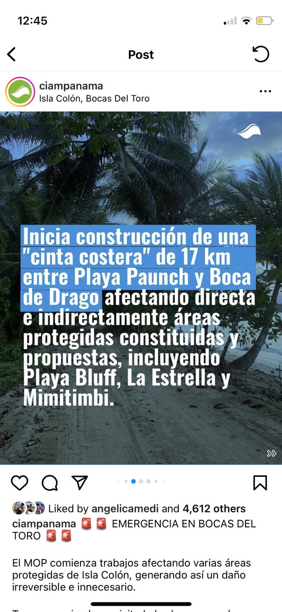 Esto NO es progreso. Hacer una carretera sin un estudio de impacto ambiental perjudicando la naturaleza de Isla Colón, Bocas del Toro, no es aceptable. <a href="/MiAmbientePma/">Ministerio de Ambiente de Panamá</a> haga su trabajo. <a href="/MOPPma/">Ministerio de Obras Públicas de Panamá</a> <a href="/RafaSabonge/">Rafa Sabonge</a> paren esto YA. RT por favor.