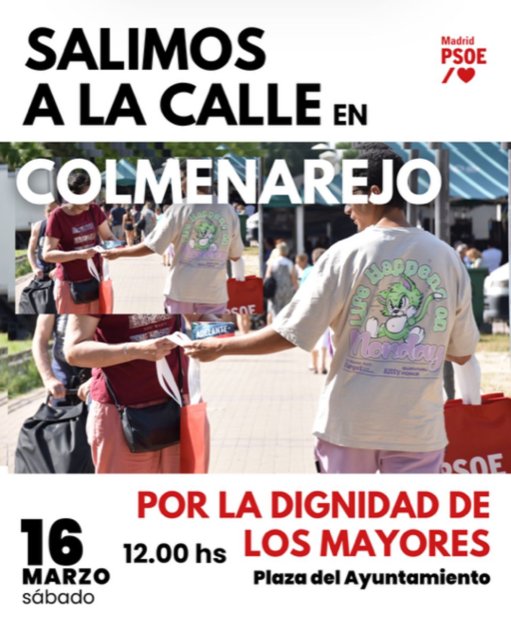 Os esperamos el próximo sábado, por la dignidad de los mayores con <a href="/psoe_m/">PSOE Madrid</a> <a href="/juanlobato_es/">Juan Lobato</a>