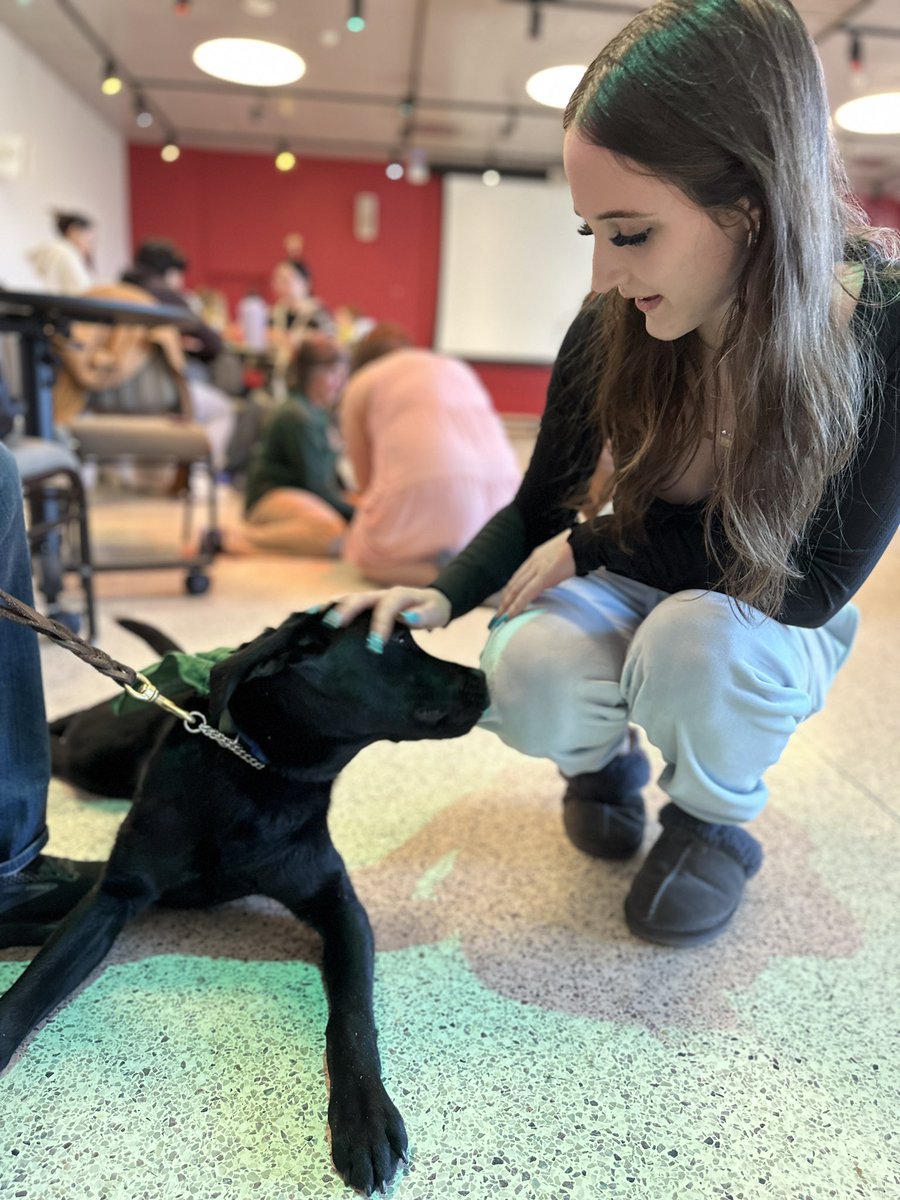 wpunj_edu's tweet image. Midterms 📚 midweek 🗓️ Oh look, puppies!! 🐾 #wpunj #destress #campus
