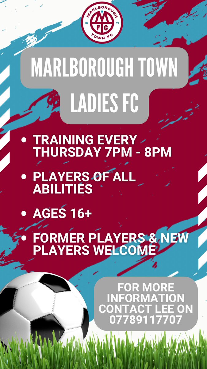 Both men’s teams back playing this weekend 💪🏻⚽️ Don’t forgot we have reformed our ladies team. Training tomorrow night at Marlborough College Hockey pitch 7pm - 8pm