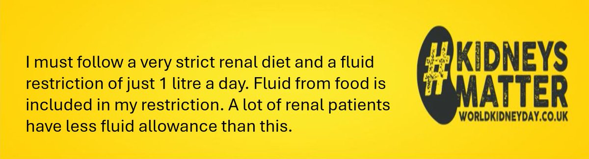 Would you know how to calculate the fluid in a portion of curry, pie or casserole allowing for evaporation? What about the fluid in a piece of fruit or an ice cream? Liquid medication counts as my allowance too. Charlie 🙂 #WorldKidneyDay #KidneyAwareness #kidneysmatter