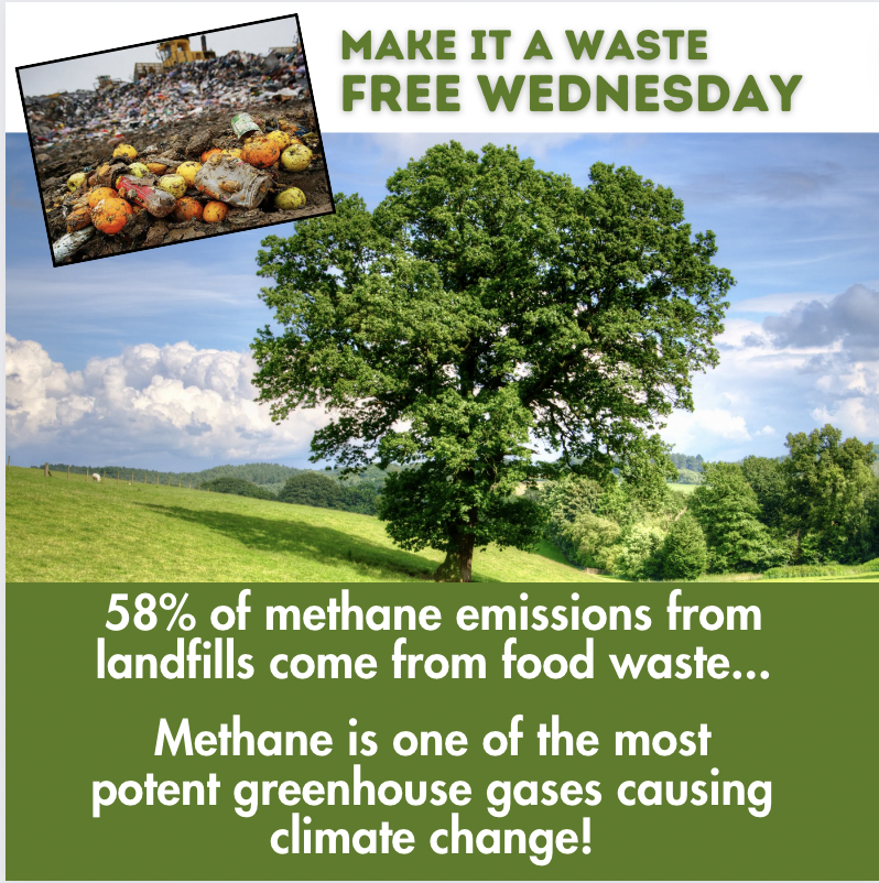 Make Wednesdays the day you check that you're putting food scraps out for separate collection.  In landfills food waste  decays and releases methane, That methane could be turned into clean fuel. Follow us to learn more about this process and how we are working to make it happen.