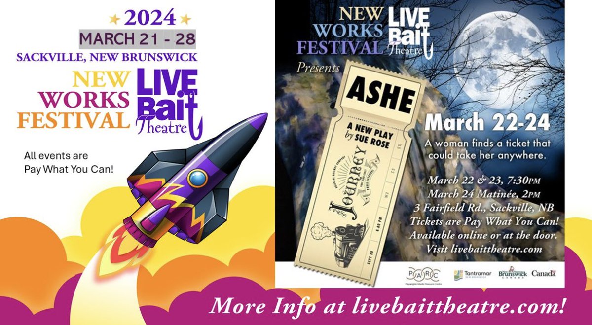 Another super show part of our New Works Festival running March 21 - 28 (see livebaittheatre.com for all the details)
