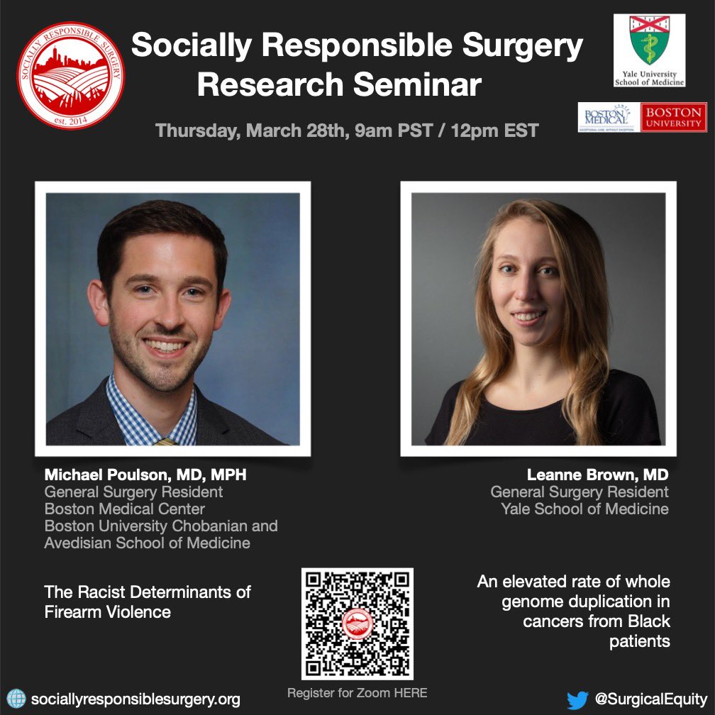Registration is open for our next Research Seminar! This month we’re highlighting research on racial disparities. Sign up here: tinyurl.com/SRSMar24