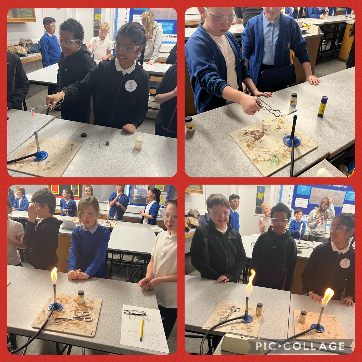 5_bedford's tweet photo. We had an amazing time at @hillside_high this morning celebrating #BritishScienceWeek looking at the reaction times of different metals and getting to use Bunsen burners! @BedfordPrimary  @SouthportLTrust https://t.co/DwMlVdRlyn