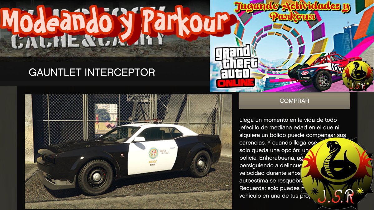 Javi_rieju's tweet photo. #MODEANDO Gauntlet Interceptor y #PARKOUR Jugando Con Suscriptores #GTA... https://t.co/2nYexqE5F0 a través de @YouTube https://t.co/efZ80Iw31H