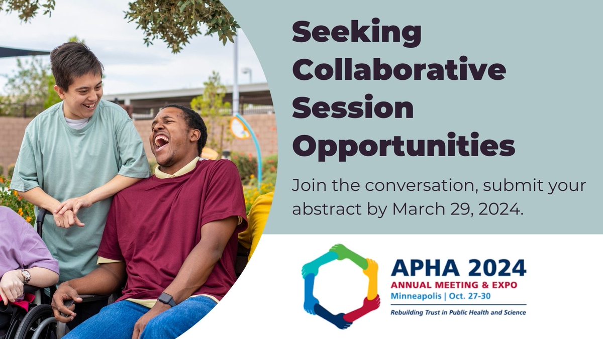 There is still time to submit your abstract for the 2024 @APHAAnnualMtg in Minneapolis! We invite you to submit an application dedicated to any and all aspects of disability and public health with collaboration in mind! Submit here -> bit.ly/48vGdi6Abstrac….