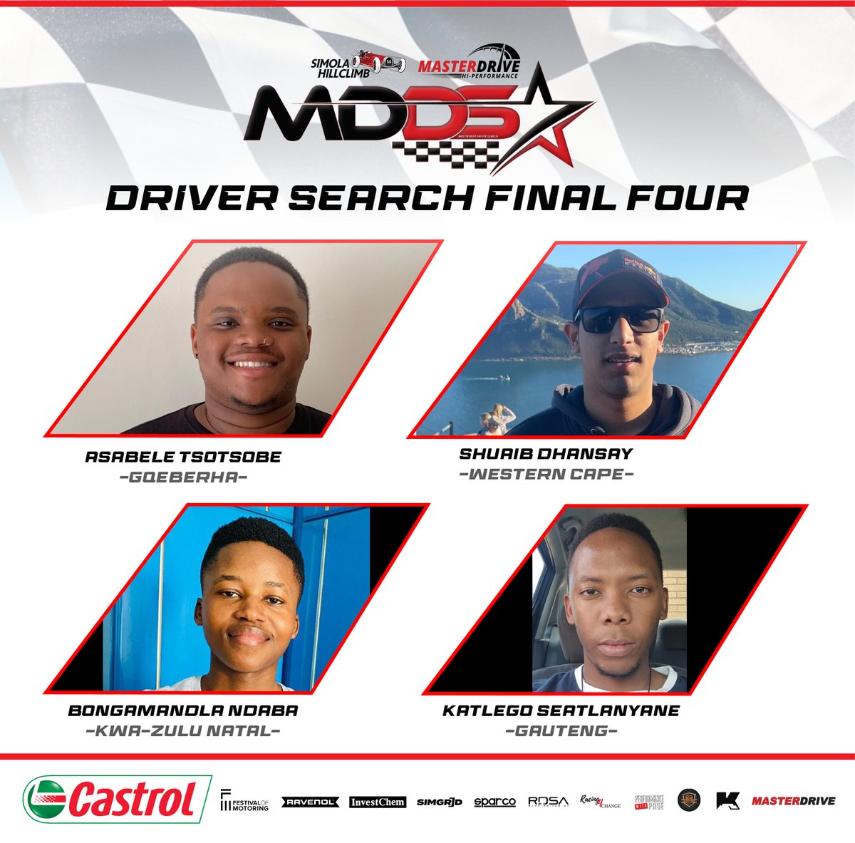 Congratulations to the final four of the MasterDrive Simola Hillclimb Driver Search Competition!