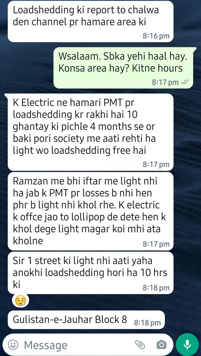 From North Karachi to Gulistan-e-Jauhar, electricity shutdowns are plaguing communities, leaving residents helpless. In Ramadan, the struggle intensifies. Who will step up to resolve these pressing issues? 
#PowerCrisis #CommunityStruggles @KElectricPk