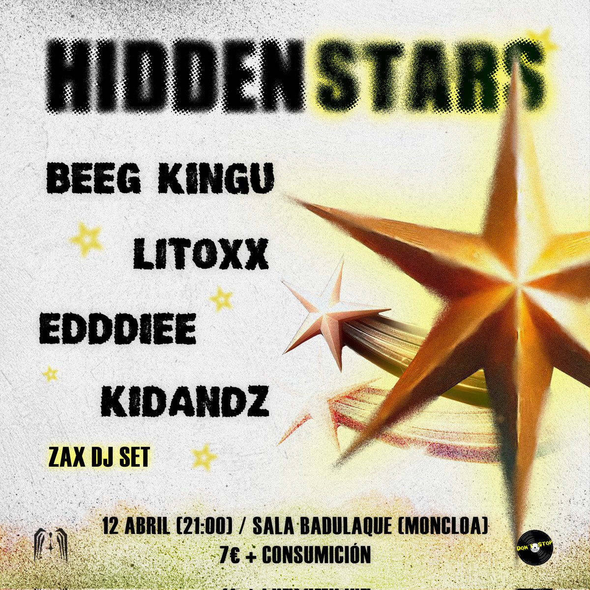 _litoxx's tweet photo. MADRIIIIID‼️
⭐️HIDDEN STARS⭐️
El 12 de abril desde las 21:00 hasta las 23:00 estaremos dando un show en la sala Don’t Stop Badulaque cerca del metro Moncloa en Madrid
 
La entrada serán 7€ con consumición gratuita

No os perdáis esta barbaridad‼️

🎟️ENTRADAS EN LA DESCRIPCIÓN🎟️ https://t.co/FlKVjTnzQ9