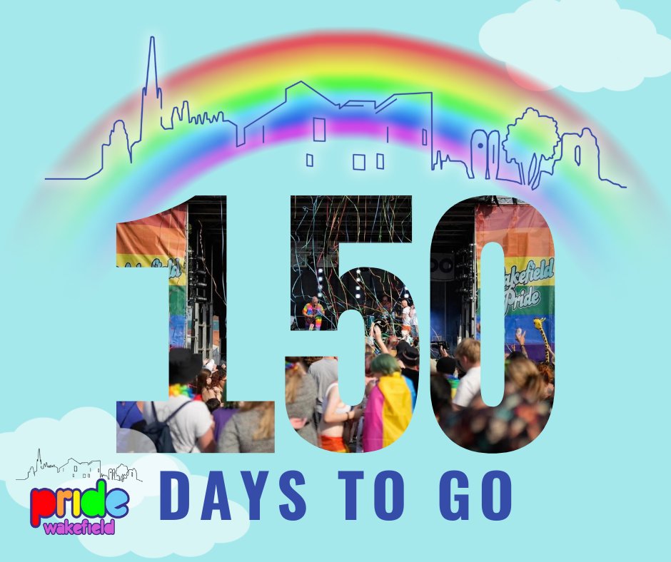 With only 150 days left until Wakefield Pride's 20th Anniversary, excitement is mounting! 🎉 Join us as we celebrate two decades of love, acceptance, and unity in our vibrant community. Stay tuned for updates on our website and socials! 👀 Get involved at wakefieldpride.co.uk
