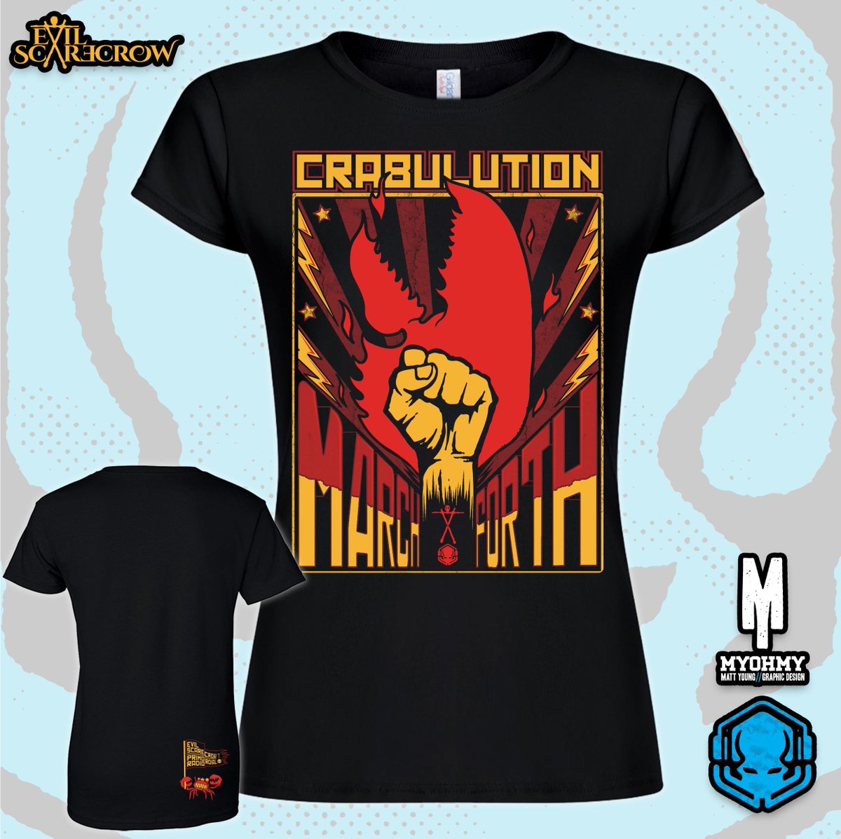 Make sure not to miss out on our exclusive @EvilScarecrowUK merch collab 🦀 These are likely to be the last EVER Crabulon designs the band do, so grab them quick! The collab ends Sunday 17th March at midnight. primordialradio.com/merch/