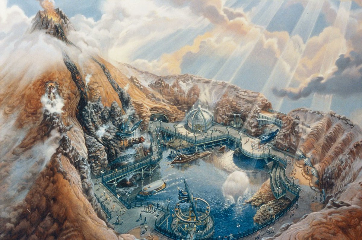 Concept artwork for Mysterious Island at Tokyo Disneyland.  All by hand using classic techniques.  Lovely work.  #ToykoDisneysea