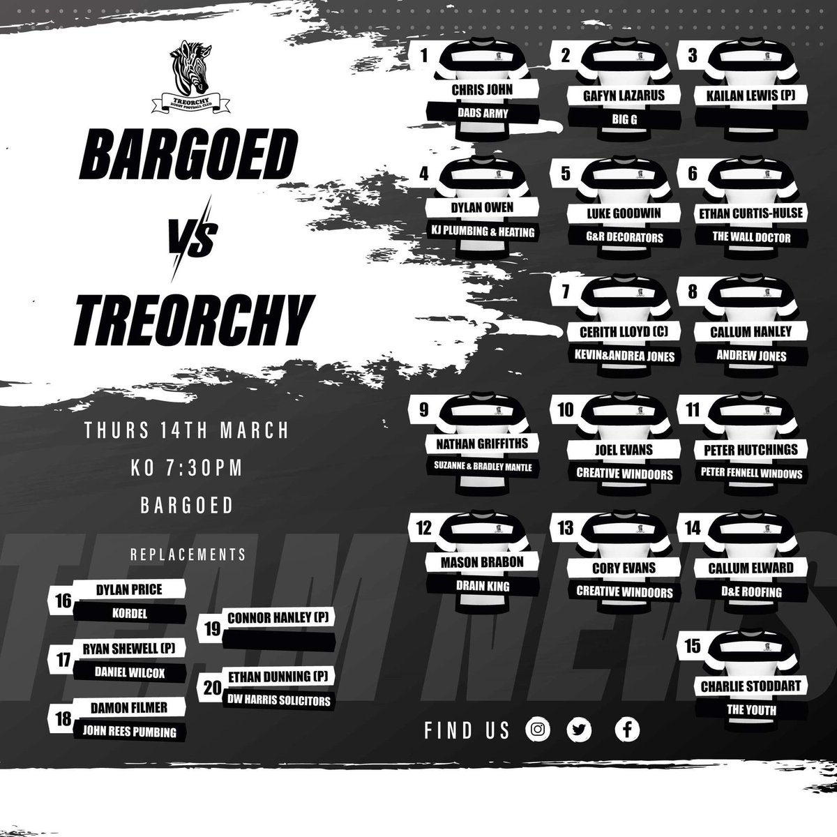 TreorchyZebras's tweet photo. Next up for our Young Zebras senior squad is a Thursday night trip to face established @WRUChampionship high flyers, @Bargoedrfc
Letโs hope we continue to see more of the same pride, passion and levels of performance from recent games ๐ช๐ป
Good luck men!!! #TreTreTre ๐๐ฆ https://t.co/qfImZXHqTd