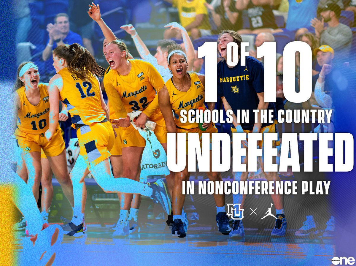 1 of 10. Golden Eagles were one of 10 programs in the country to go undefeated in nonconference play. #MUWBB