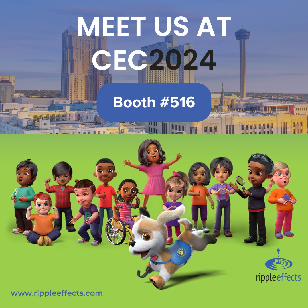 Excited to kickoff #CEC2024 in San Antonio! Visit us at Booth #516 in the Expo Hall to learn more about our digital suite of programs that empower learners, staff, and organizations to thrive. See you at booth #516! #RippleEffects