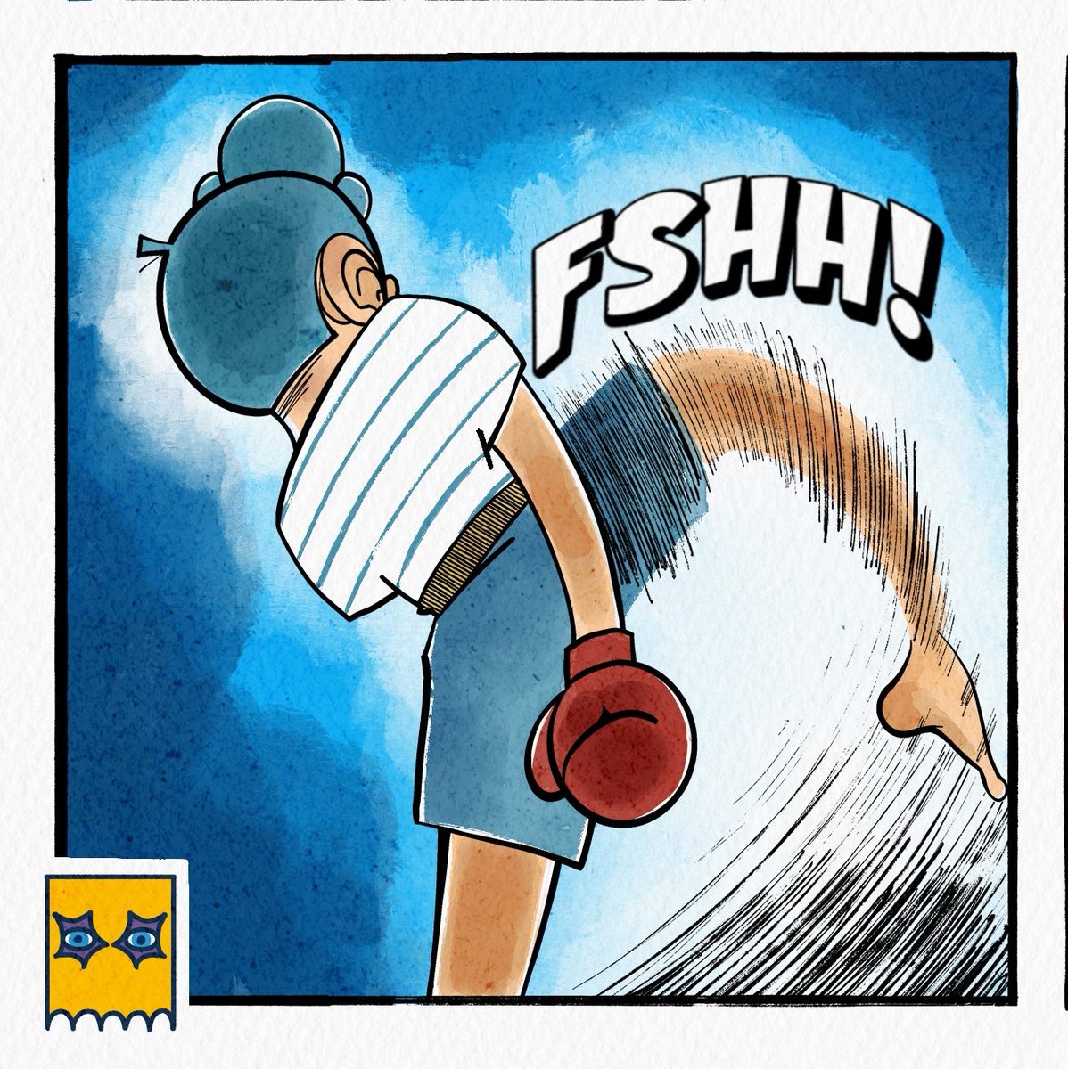 OuiliamHg's tweet photo. The student outshines the teacher too much
*case 4: Good

 #boxe #fight #boxethai #art #drawing #draw #bandedessinée https://t.co/PzNzgb4O0s