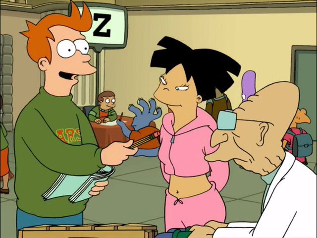 QuotesFuturama's tweet photo. Hey, Professor, what are you teaching this semester?

Same thing I teach every semester: The Mathematics of Quantum Neutrino Fields. 

I made up the title so that no student would dare take it.

Mathematics of wanton burrito meals. I'll be there!

#Futurama https://t.co/d4dCJdHGak