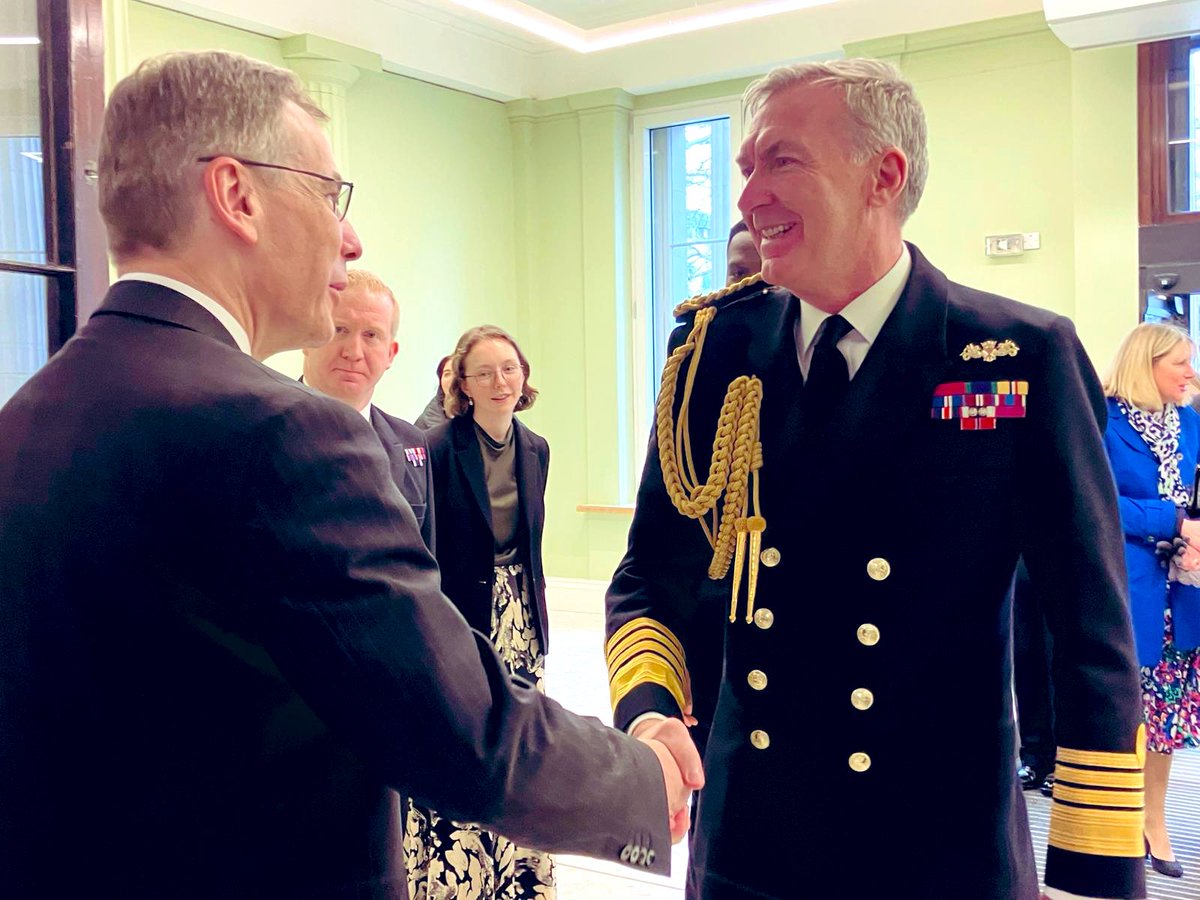 We were delighted to award @AdmTonyRadakin_, the professional head of the UK armed forces, with a honorary fellowship today. He delivered an inspiring address for today's diplomates.