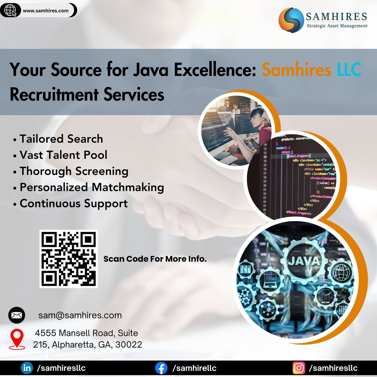 Samhiresllc's tweet photo. 𝐘𝐨𝐮𝐫 𝐒𝐨𝐮𝐫𝐜𝐞 𝐟𝐨𝐫 𝐉𝐚𝐯𝐚 𝐄𝐱𝐜𝐞𝐥𝐥𝐞𝐧𝐜𝐞: 𝐒𝐚𝐦𝐡𝐢𝐫𝐞𝐬 𝐋𝐋𝐂 𝐑𝐞𝐜𝐫𝐮𝐢𝐭𝐦𝐞𝐧𝐭 𝐒𝐞𝐫𝐯𝐢𝐜𝐞𝐬
 #JavaDevelopers #RecruitmentServices #TalentAcquisition #TechnicalRecruitment #ITRecruitment #HiringJavaDevelopers #TechTalent #JavaExcellence #SamhiresLLC https://t.co/NfWFNGIEbJ
