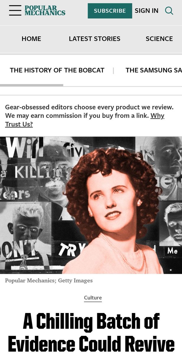 When 👉👉Popular Mechanics👈👈 runs an article on the #BlackDahlia, you know the 'true' crime genre has jumped the shark🦈🦈🦈